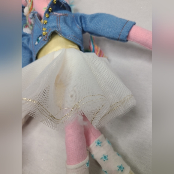 Pottery barn kids SOPHIE THE UNICORN Designer doll Rainbow Ornaments Lot Of 2 - Picture 6 of 9